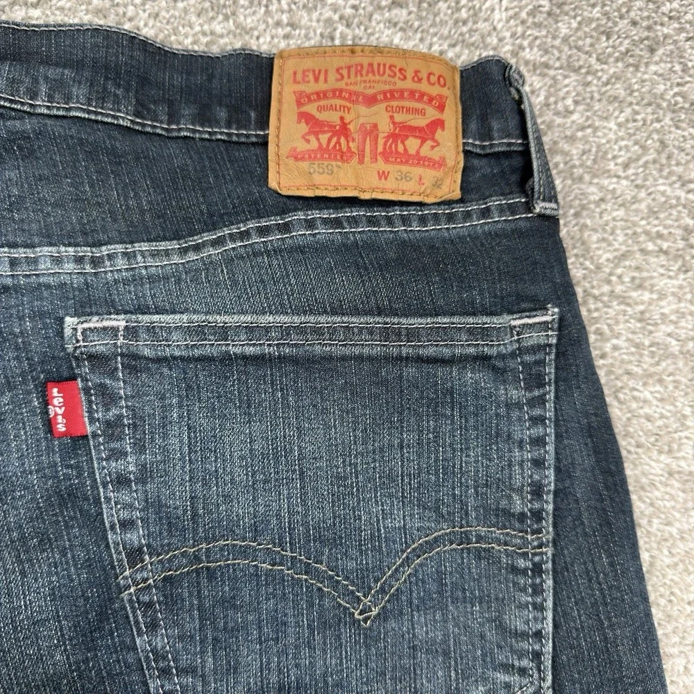 Levi's 559 Jeans Men's 36x32 Relaxed Straight Stretch Denim